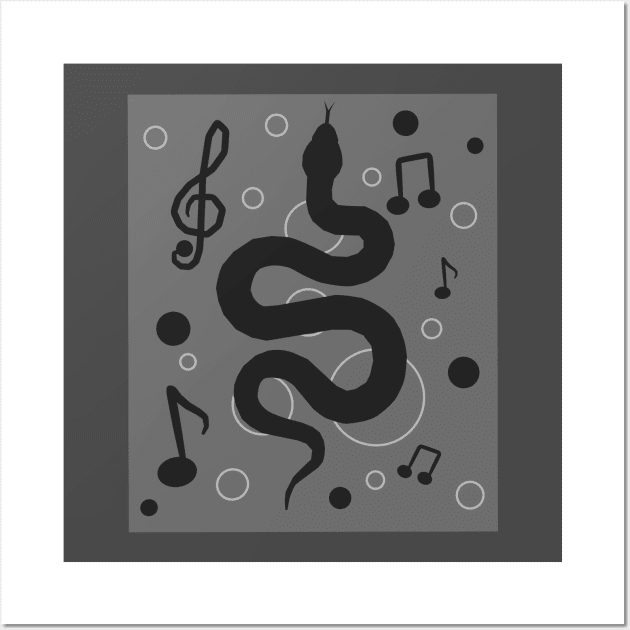 "Snake Melody: A Harmonious Dance of Mystery and Melody" Wall Art by Shinwys22 